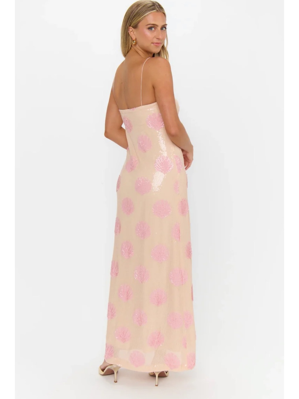 Show me your mumu lizzy midi dress in shell sequins - Picture 4 of 9